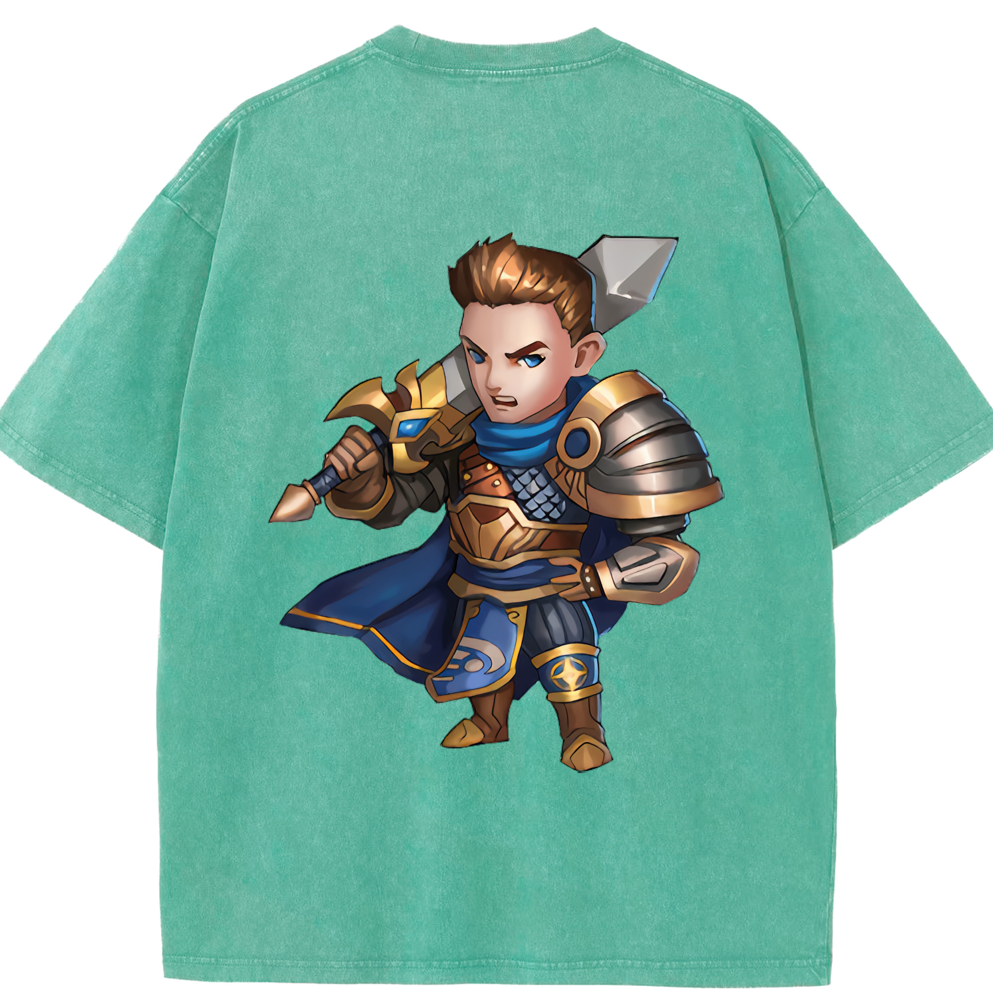リーグ・オブ・レジェンド League of Legends LOL 綿100% ヴィンテージ風 半袖Tシャツ（背面プリント）